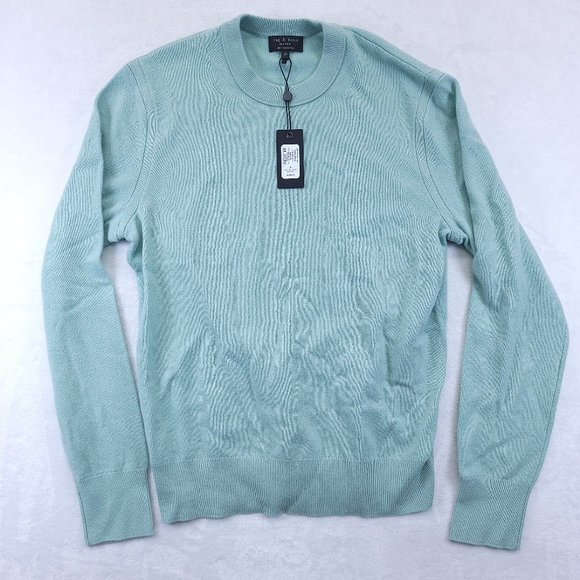 Rag & Bone Harding Cashmere Crew Sweater In Rover Green Mens Size M NWT